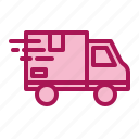 delivery, truck, package, shipping