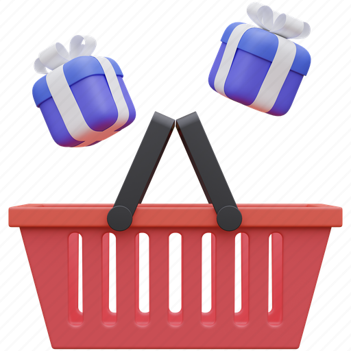 Shopping basket, shopping online, e-commerce, delivery, store, shopping, sale 3D illustration - Download on Iconfinder