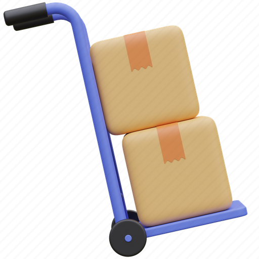 Shopping online, e-commerce, logistic, transport, delivery, shopping, trolley 3D illustration - Download on Iconfinder
