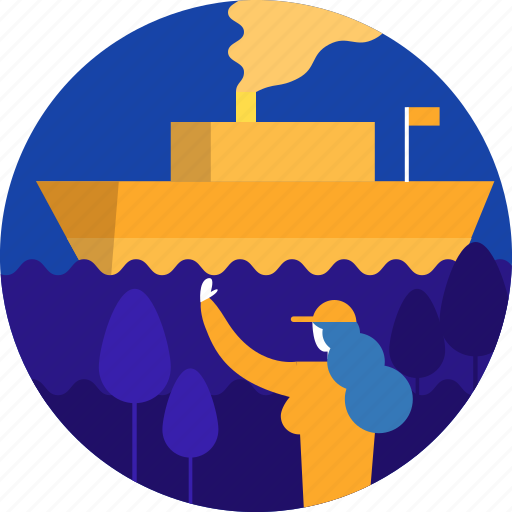 Boat, cargo, ship, shipping, transport, transportation, delivery icon - Download on Iconfinder