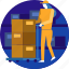 cargo, delivery, logistic, package, parcel, transport, worker 