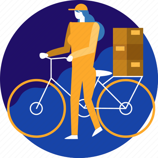 Cargo, bicycle, bike, delivery, package, transport, transportation icon - Download on Iconfinder