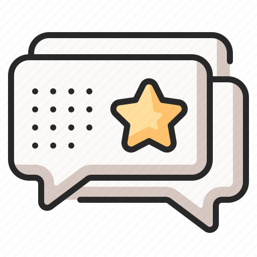 Bubble, feedback, rate, rating, review, star icon - Download on Iconfinder