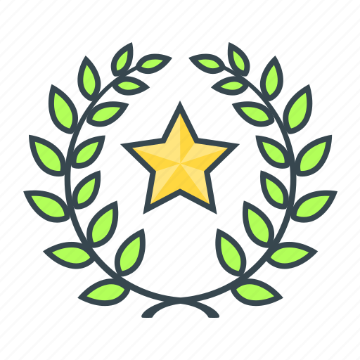 Laurel wreath, premium, premium product, product, star, wreath, prize icon - Download on Iconfinder