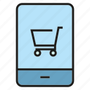 buy, cart, gadget, mobile, shop, shopping cart 