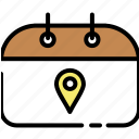ecommerce, delivery date, date, destination date, calendar, marketplace icon, online store icon