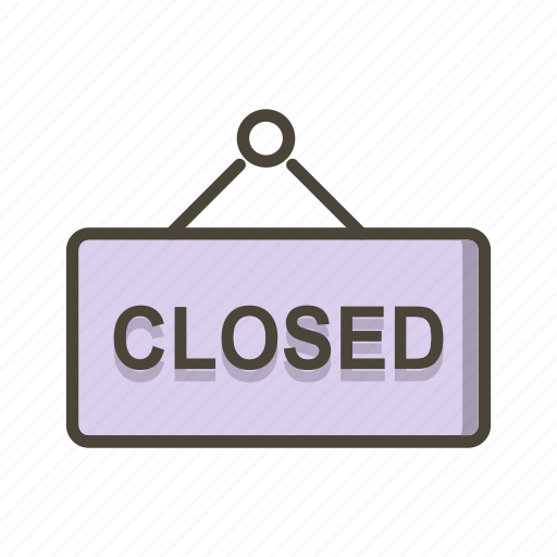 Closed board, sign board, closed icon - Download on Iconfinder