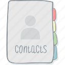 address, communications, contacts, drawing, drawn, hand, notebook 