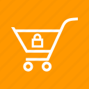 basket, carrier, cart, ecommerce, locked cart, shopping, trolley