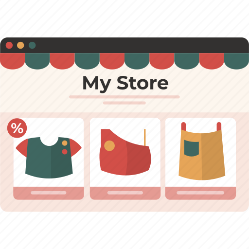 Frontpage, ecommerce, webpage, website, product, store, shop icon - Download on Iconfinder