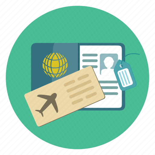 Air, passport, ticket, airplane, flight, aeroplane, travel icon - Download on Iconfinder