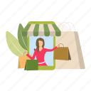 online, shopping, bag, cart, ecommerce