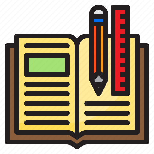 Book, ebook, education, learning, pencil icon - Download on Iconfinder