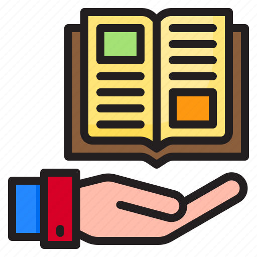 Book, ebook, education, hand, learning icon - Download on Iconfinder