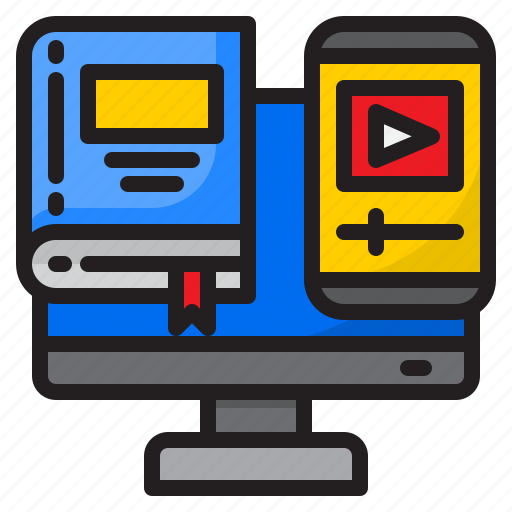 Book, education, learning, online, vdo icon - Download on Iconfinder