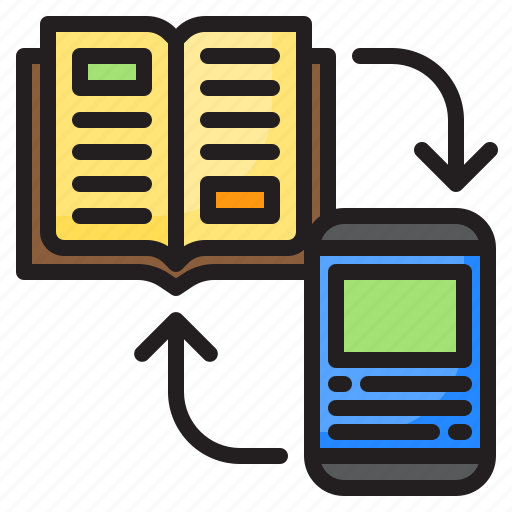 Book, education, exchange, learning, smartphone icon - Download on Iconfinder