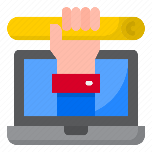 Diphoma, education, laptop, learning, online icon - Download on Iconfinder