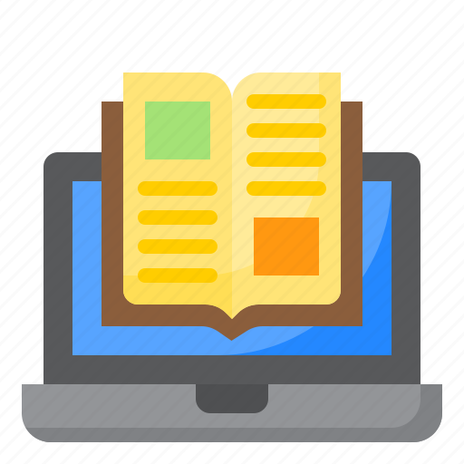 Ebook, education, laptop, learning, online icon - Download on Iconfinder