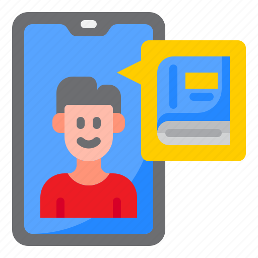 Ebook, education, learning, mobilephone, smartphone icon - Download on Iconfinder