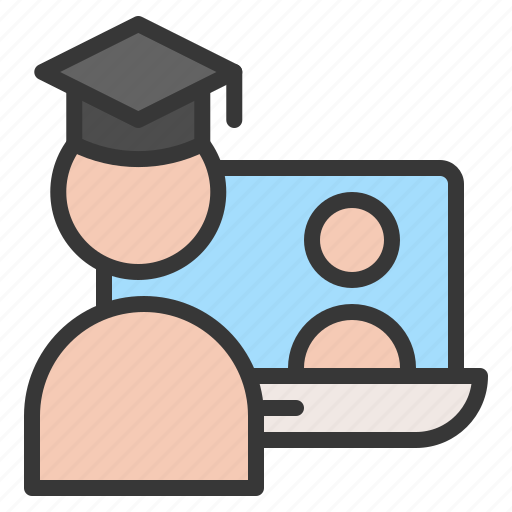 Communication, e learning, laptop, learning, self learning icon - Download on Iconfinder
