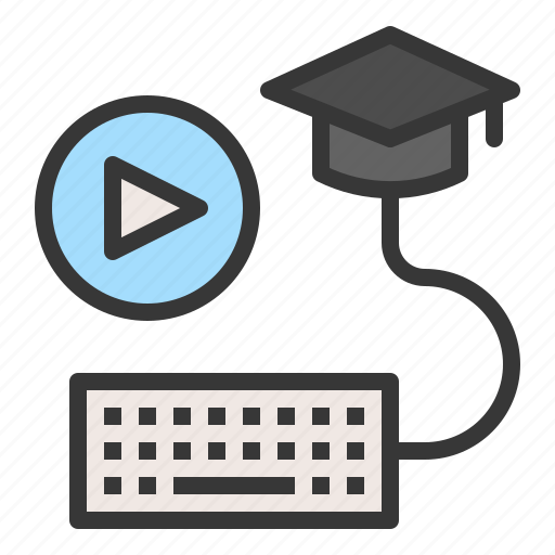 E learning, graduation, keyboard, learning, multimedia icon - Download on Iconfinder
