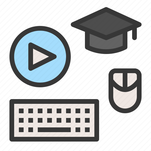 E learning, graduation, keyboard, learning, multimedia icon - Download on Iconfinder