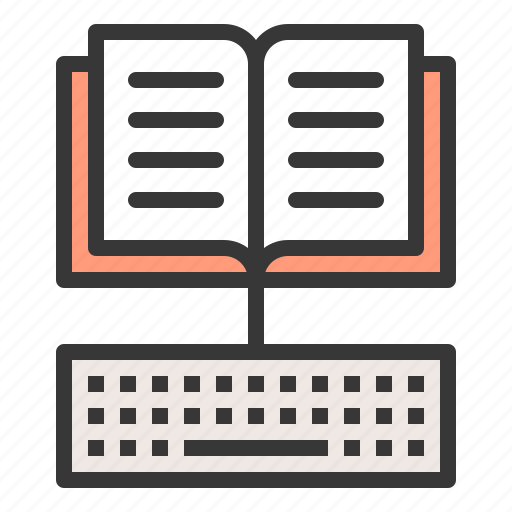 E book, e learning, keyboard, learning icon - Download on Iconfinder