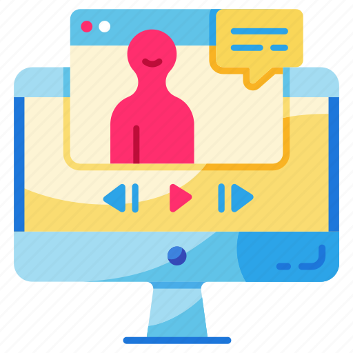 Course, e-learning, education, learning, online, video, webinar icon - Download on Iconfinder