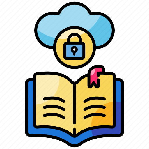Cloud, e-book, e-learning, lock, privacy, protection, security icon - Download on Iconfinder