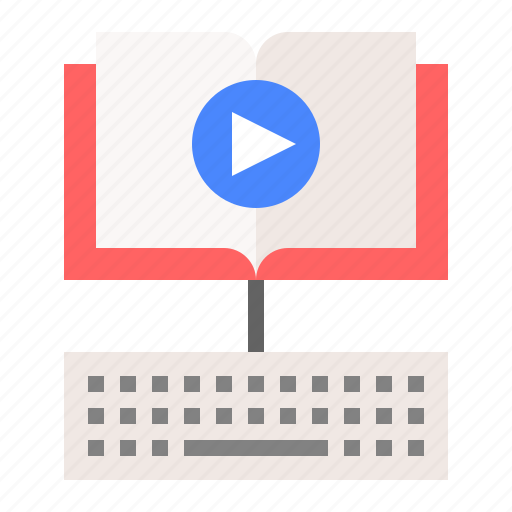 E book, e learning, keyboard, learning, multimedia icon - Download on Iconfinder