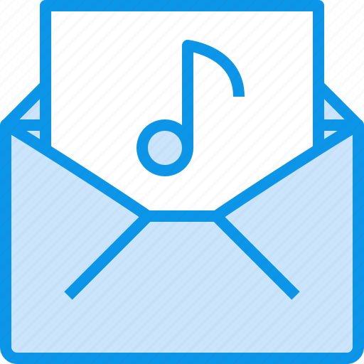 Communication, letter, mail, message, music, open icon - Download on Iconfinder