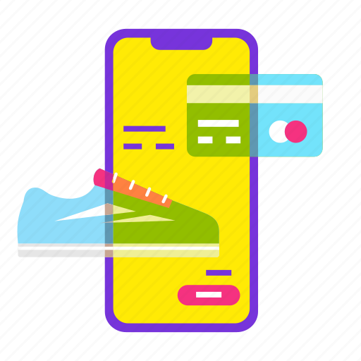 Card, cart, mobile shop, online shopping, sale, shoe, smartphone icon - Download on Iconfinder