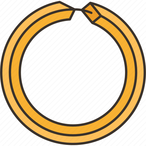 Hoop, earrings, gold, pierced, costume icon - Download on Iconfinder