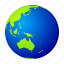 earth, planet, globe, australia, island, pacific, ocean