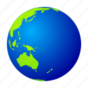 earth, planet, globe, australia, island, pacific, ocean