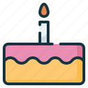 birthday, cake, candle