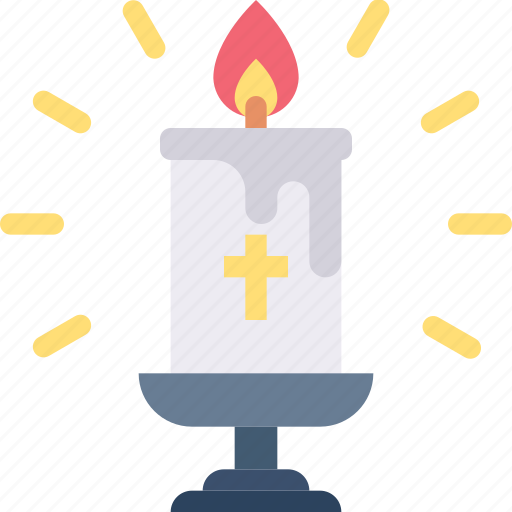 Candle, cross, fire, flame, light, lighting icon - Download on Iconfinder