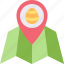 easter, egg, location, map, navigation, pointer 