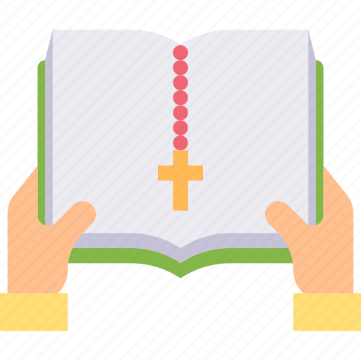 Bible, book, cross, gesture, hand, read, religion icon - Download on Iconfinder