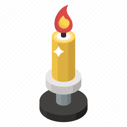 Candle stand, candlelight, glim, illumination, light icon - Download on Iconfinder