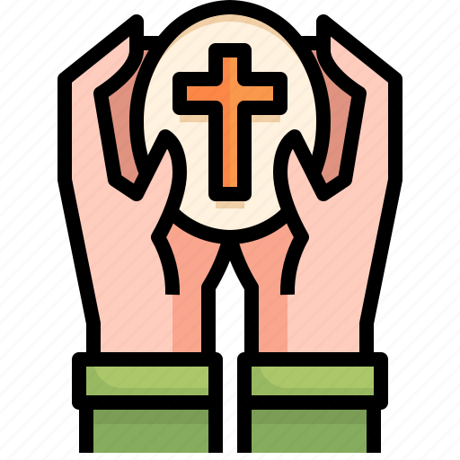 Easter, egg, decoration, hand, cross, tradition icon - Download on Iconfinder