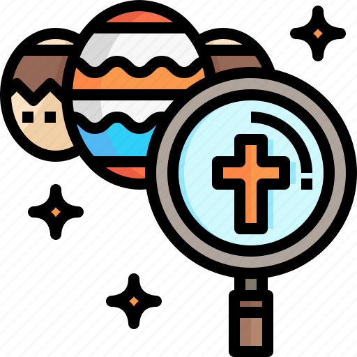 Egg, hunt, loupe, easter, magnifying, glass icon - Download on Iconfinder