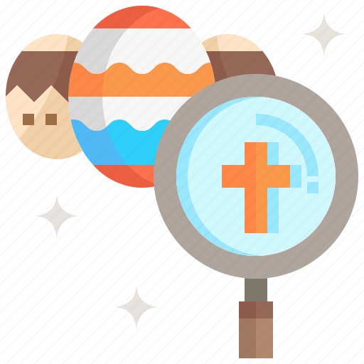 Egg, hunt, loupe, easter, magnifying, glass icon - Download on Iconfinder