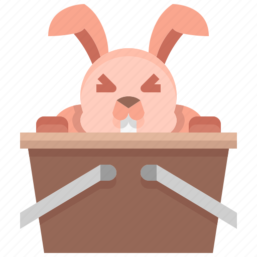 Rabbit, easter, bunny, animals, basket icon - Download on Iconfinder