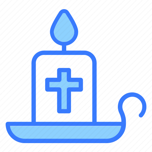Candle, flame, fire, light, bright, cross icon - Download on Iconfinder