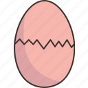 egg, cracked, shell, chick, easter