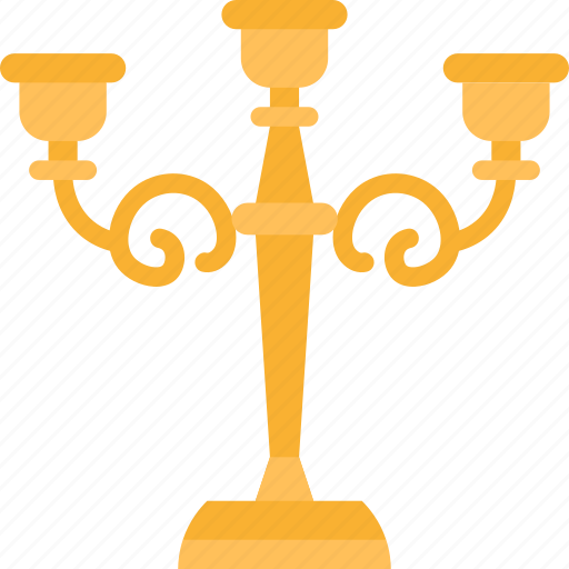 Candelabra, candle, light, antique, decoration icon - Download on Iconfinder