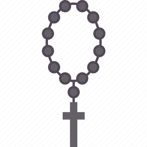 Rosary, catholic, beads, prayer, spiritual icon - Download on Iconfinder
