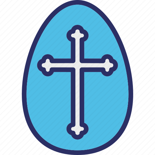 Easter, event, celebration, cross on egg, cross sign, easter egg icon - Download on Iconfinder