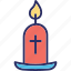 easter, celebration, candle with cross, candle, decoration 